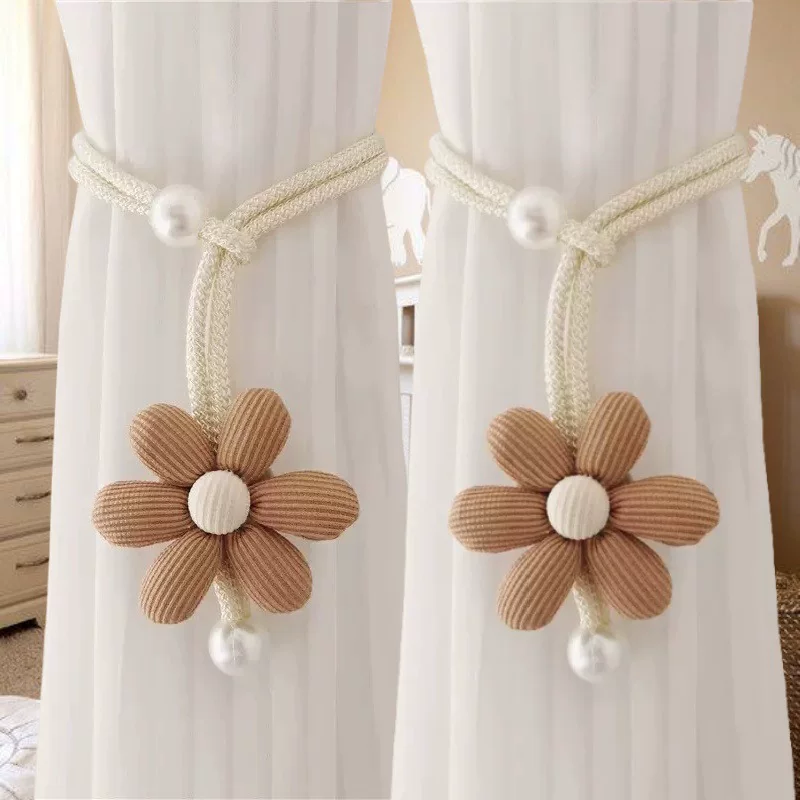 Flower Pearl Curtain Buckle
